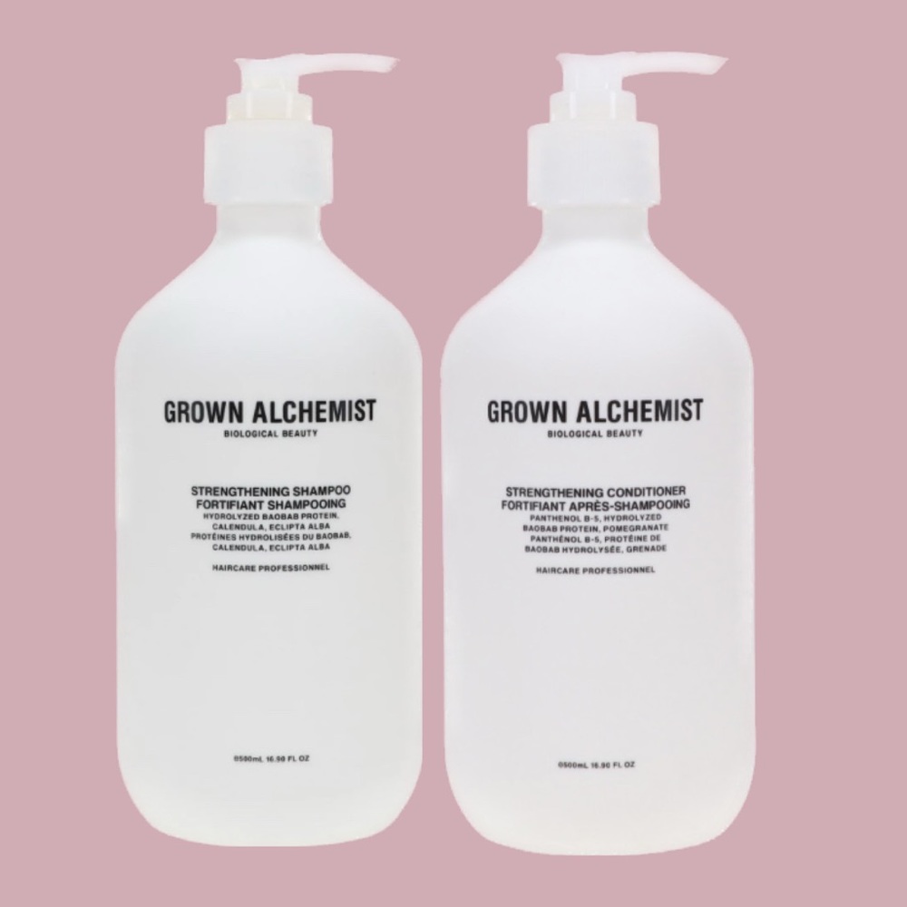 GROWN ALCHEMIST STRENGTHENING SHAMPOO & CONDITIONER SET (16.90 fl oz each). New